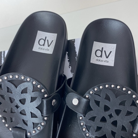 Dolce Vita footbed sandal Pandora size 6 black sandals NEW in box - Picture 9 of 13